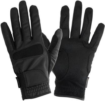 Fouganza by Decathlon ADULT HORSE RIDING GRIPPY GLOVES -BLACK Riding Gloves