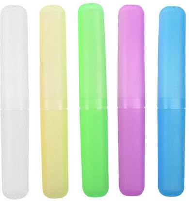 Aryshaa 5PCs Multi-color Tooth Brush Case Tooth Brush Cove Toothbrush Case