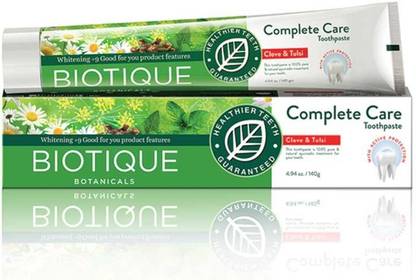 BIOTIQUE Complete Care Toothpaste - Clove and Tulsi, 140g Toothpaste