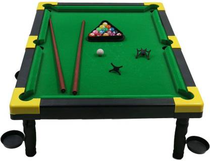 IndusBay Mini Pool Table Tabletop Billiards snooker Game Table with Full Set of Billiard Balls, 2 Cues, Triangle Family Game for kids Pool