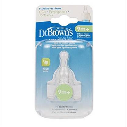 Dr. Brown's Y-Cut Silicone Narrow Nipple, 2-Pack Fast Flow Nipple