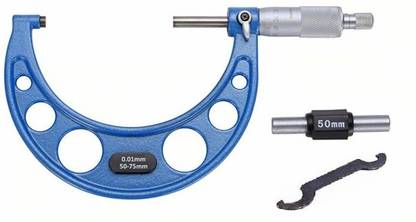 Divinext 50-75mm 0.01mm Metric Digit Outside Micrometer Screw Gauge Micrometer Screw Gauge