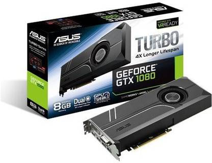 ASUS Turbo GTX1080 8GB GDDR5X 8 GB NVIDIA Chipset 256 bit 10010 MHz Graphics Card