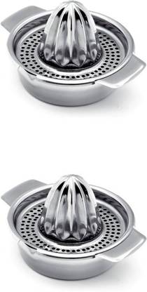 SVA Steel Stainless Steel Lemon Juicer Stainless Steel Hand Juicer (Steel Pack of 2) Hand Juicer