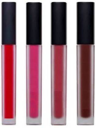 K3NTERPRISES ULTRA SMOOTH MATTE LIQUID LIPSTICK (Red Pink ,Orange Coffee, 5 ml)