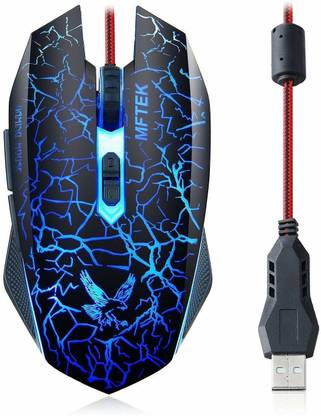 MFTEK Wired Laser Optical Gaming Mouse for PC & Laptop Wired Ambidextrous Optical  Gaming Mouse