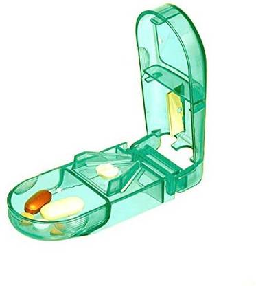Ezy Pill Cutter with Storage Compartment (to Cut Tablets into Half) EZ-TC-1(Aqua) Pill Cutter Pill Cutter
