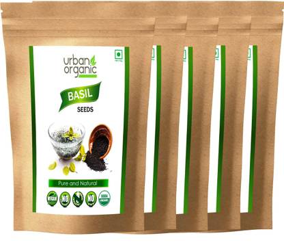 Urban Organic Basil Seeds/Tukmariya/ Sabja Seeds (Ocimum basilicum) Seed