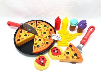 Mubco Pizza Set Toys for Kids, Kitchen DIY Pretend Role Play