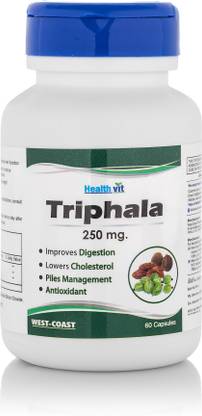 HealthVit Triphala Powder 60 Capsules - 250 mg