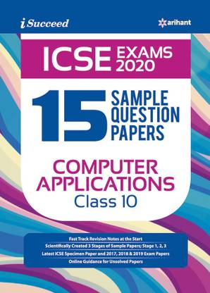 15 Sample Question Papers Icse Computer Application Class 10 2019-20