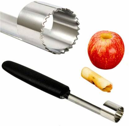 ONEX Apple Corer - Best Stainless Steel Fruit Core Remover Tool with Soft Handle Vegetable & Fruit Chopper