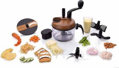 Modernshop 7 in 1 Turbo Dual Speed Food Processor, Atta Maker for Kitchen, Chopper, Chipser, Vegetable & Fruit Grater & Slicer