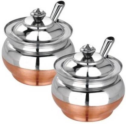 Ghee Pot Steel and Copper Bottom Oil Container 250 ml Ghee Pot Steel and Copper Bottom Oil Container 250 ml