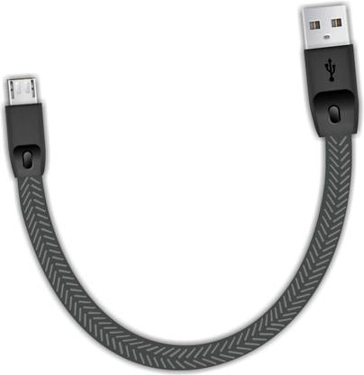 FASTX Micro USB Cable 2 A 0.3 m Short Power Bank Cable Suitable Fast Charge Supported USB Type Micro