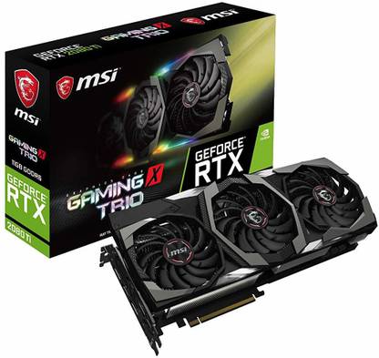 MSI Gaming GeForce RTX 2080 11GB GDRR6 Triple Fan 352-bit VR Ready GDDR6 11 GB NVIDIA Chipset 352 bit 1755 MHz Graphics Card