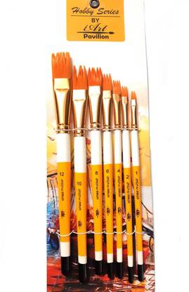 ART PAVILION HOBBY SERIES PREMIUM QUALITY ARTISTS COMB BRUSH SET PACK OF 7 (YELLOW,WHITE)
