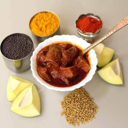 sitara foods Avakai / Mango Pickle Without Garlic ( Andhra Style) Mango, Red Chilli Pickle