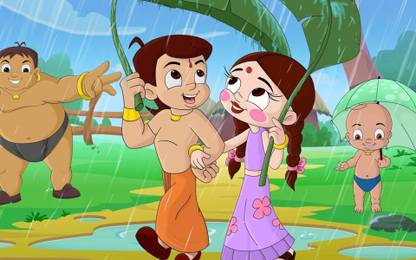 Chota Bheem Cartoon Poster-High Resolution - 300 GSM - Glossy/Matte/Art Paper Print