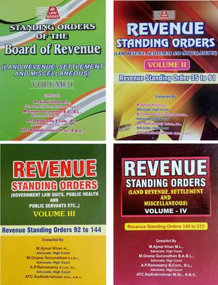 Standing Orders Of The Board Of Revenue / Revenue Standing Orders In ENGLISH (Land Revenue, Settlement And Miscellaneous) - FOUR VOLUMES