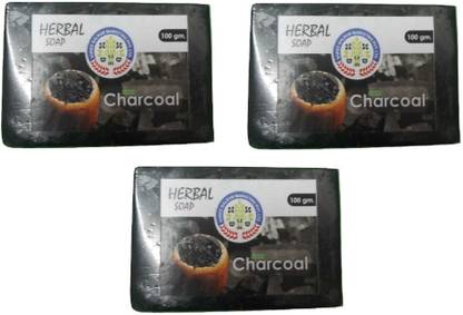 SBM Charcoal Herbal Soap (Pack of 3)