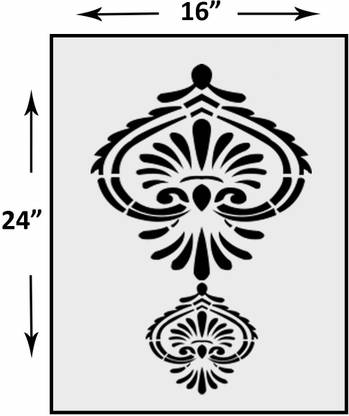 shine interiors Wall Stencils Reusable Plastic Sheet PVC Wall Stencils Beautyful Design Pack Of PCS 1 Stencil
