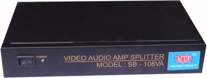 Acuf 1 Input to 8 output Audio Video AMP Splitter 10 inch Blu-ray Player