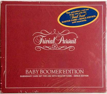 Trivial Pursuit Baby Boomer Edition Subsidiary Card Set Use With the Master