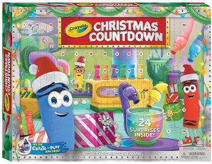 CRAYOLA Christmas Countdown Calendar, Kids Advent Calendar, 24 Holid