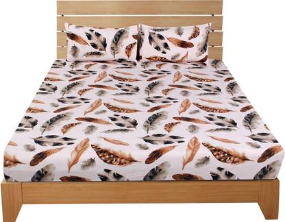 Roda Stars Microfiber Double Flat 120 TC 3D Printed Bedsheet