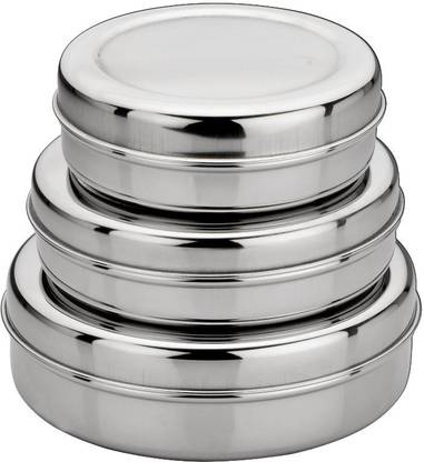 KM Steel Grocery Container  - 800 ml, 0.4 L, 600 ml