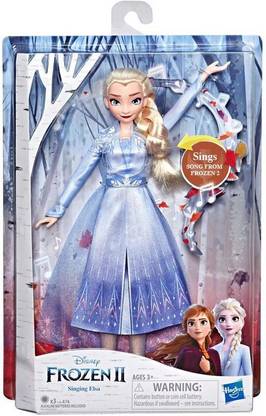 Disney Frozen Singing Elsa Fashion Doll with Music Wearing Blue Dress Inspired by Frozen 2, For Kids 3 Years & Up