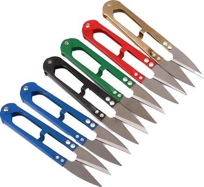 StealODeal |Set of 6|Mini Scissors Thread Cutter Metal Grip Scissors