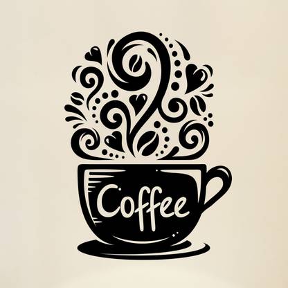 marvellous 59 cm coffelover..2 Self Adhesive Sticker