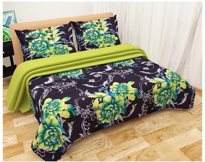 Ushanshi Creation 144 TC Polycotton Double Printed Flat Bedsheet