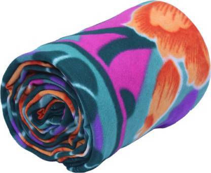 GAURALI CREATIONS Floral Single Fleece Blanket for  Mild Winter