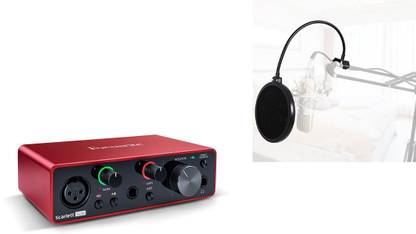 FOCUSRITE Scarlett Solo 3rd Gen USB Audio Interface 2 Tracks With Pop Filter 2 Tracks Digital Multi-track Recorder