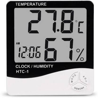 The greenland mushroom Digital Hygrometer Thermometer Humidity Meter with Clock LCD Display HTC-01 CLOCK/ HUMIDITY TEMPERATURE METER Hydrometer