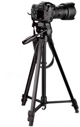 F FERONS 4"7"" feet Professional Tripod-3388 Camera Stand For Video Cameras, Dslr, Action Camera Tripod With Mobile Clip Holder & Bluetooth Remote Tripod, Monopod