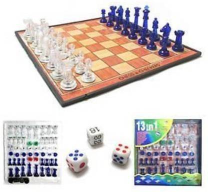 Kude Collection 3 in 1 Magnetic Ludo Chess Snacks and Ladders Set Party & Fun Board Game