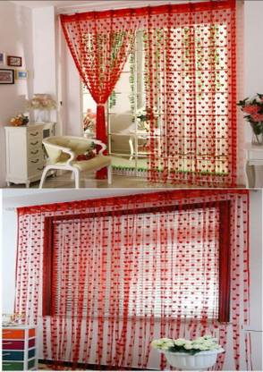 smwebindia 220 cm (7 ft) Net Door Curtain (Pack Of 4)