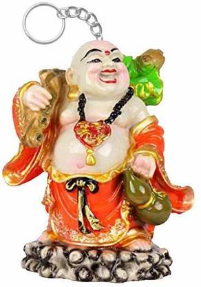 One Point Collections Laughing Buddha Wealth Money Good Luck Key chains for Bike/Car/Home ( Design ) Key Chain