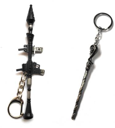 One Wish Pubg Season 9 Missile Gun WIth Harry Potter Magic Stick Key Chain