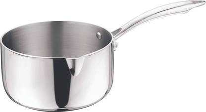 Vinod Cookware Platinum Triply Induction Friendly Stainless Steel Milk Pan, 14cm, 1.2 Ltr Milk Pan 14 cm diameter 1.2 L capacity
