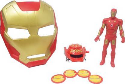 Bluekart Online 4 In 1 Iron Man Action Figure with Mask for Kids