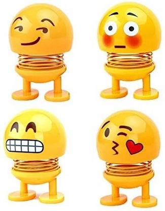 Funkydeal Figure Funny Smiley Face Springs Car Decoration, Home, Desktop De