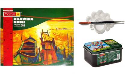 Camlin Poster Colour & Drawing Book with Colour Tray