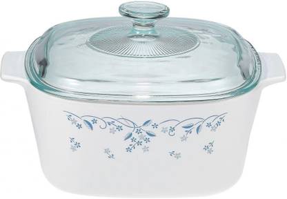 Corningware 3L with Covered Casserole Provincial Blue Square Bakeware 1 Piece Cook and Serve Casserole