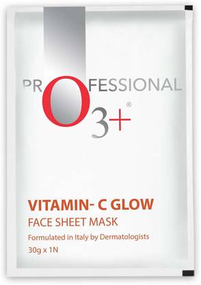 O3+ Vitamin C Glow Face Sheet Mask for Brightening & Even Facial Skin