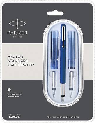 PARKER Fitted With Stainless Steel Nib.Fitted With Twin-Channelled Ink Feed And Collector System.For Use With Ink Cartridges Or Convertible To Ink Bottle Filling. Ball Pen